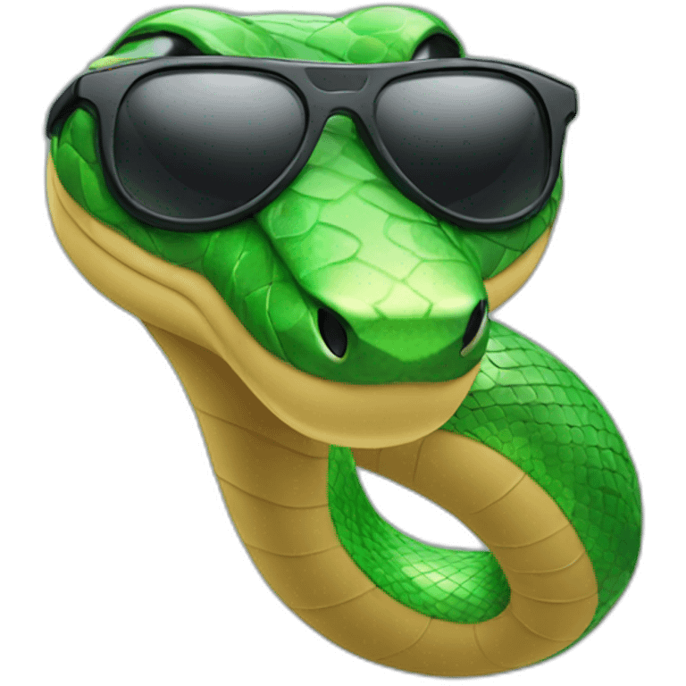 Snake With sunglasses emoji