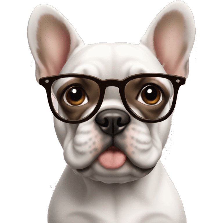 Frenchies with glasses emoji