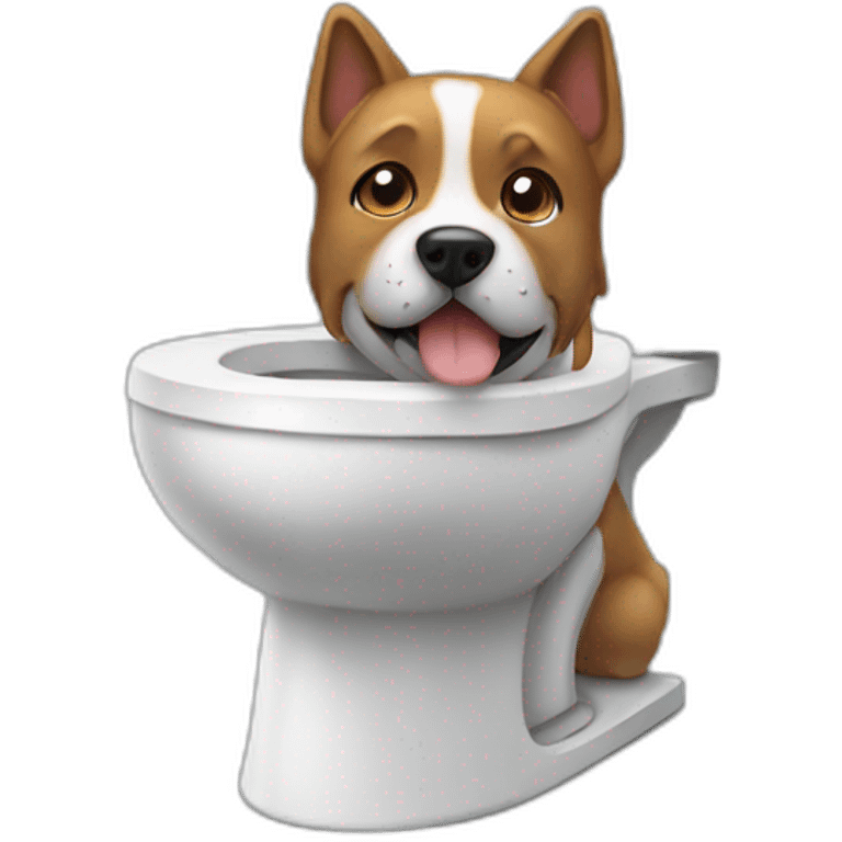 Toilet dog emoji