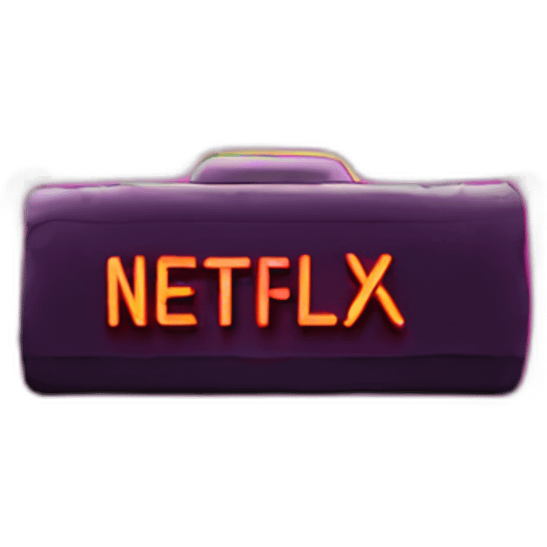 Neon Netflix sign emoji