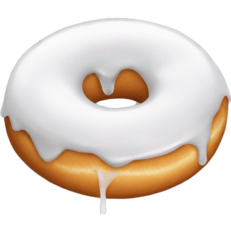 white glazed donut emoji