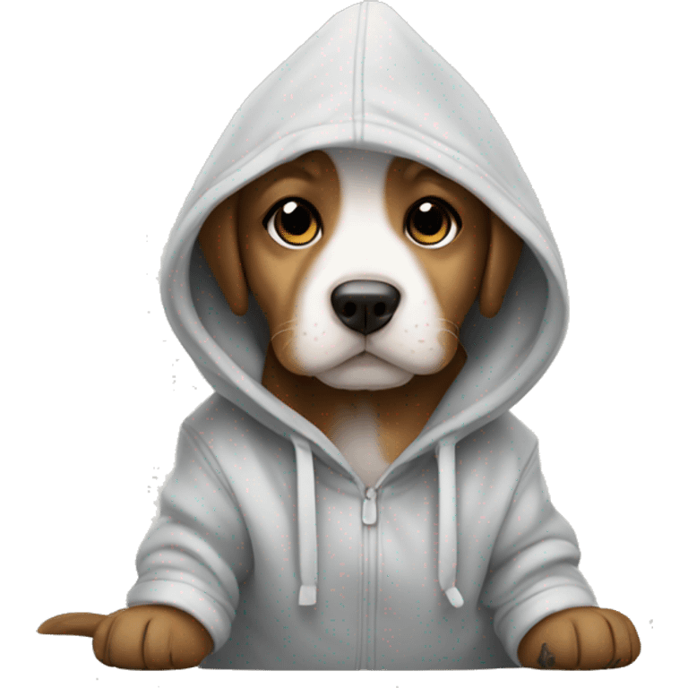 puppies wearing hoodies emoji