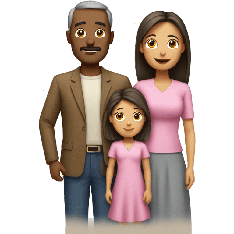 Padre y madre con dos hijas emoji