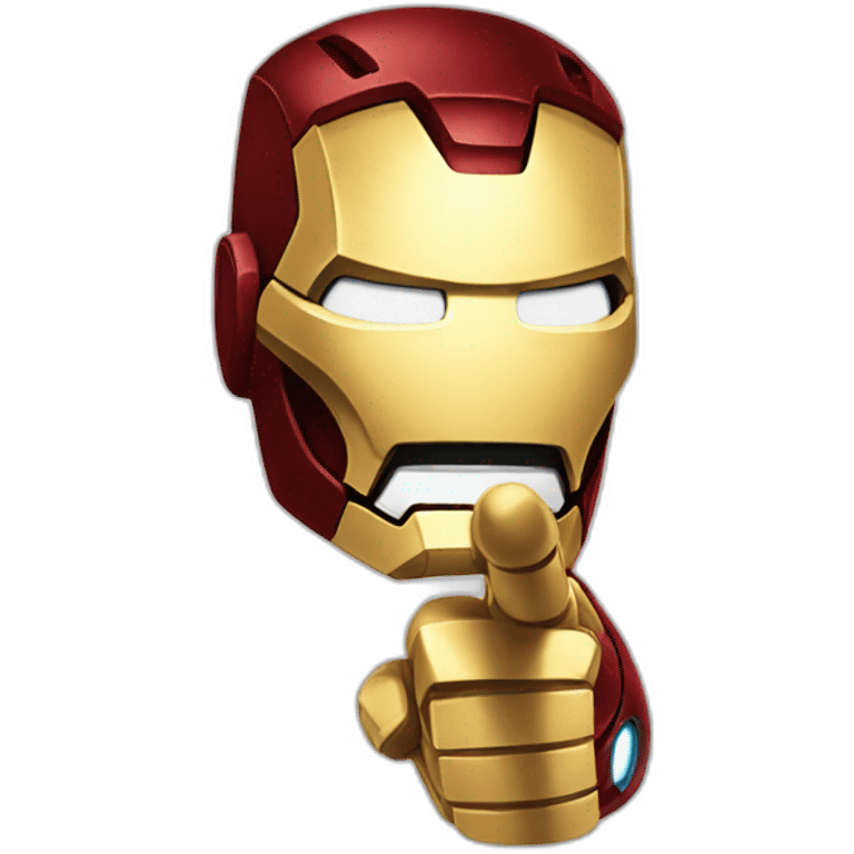 pointing iron man emoji