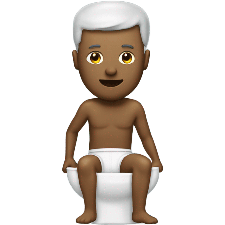 Man in ohio with skibidi toilet on his back emoji