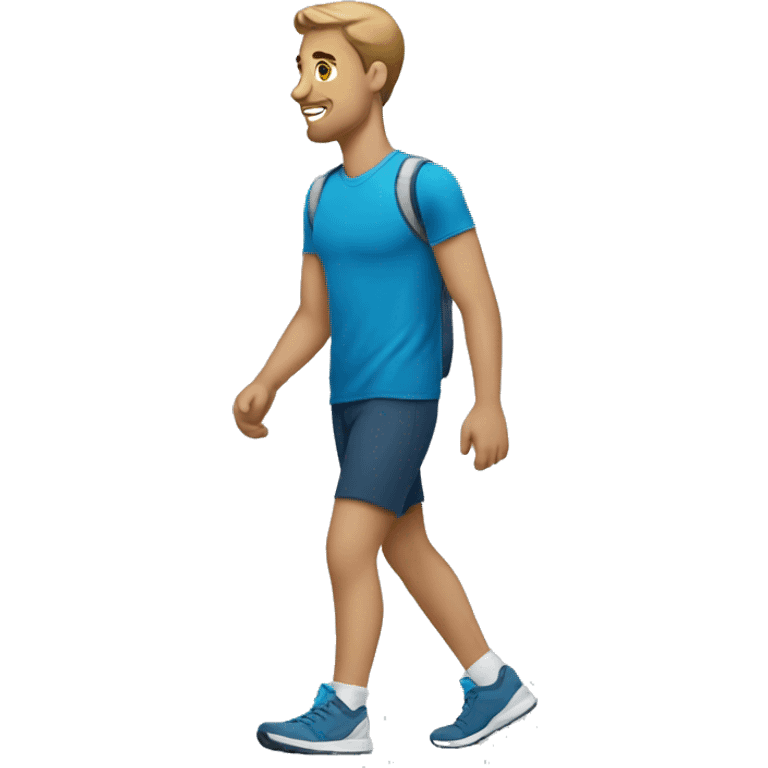 white guy walking using sports wear emoji