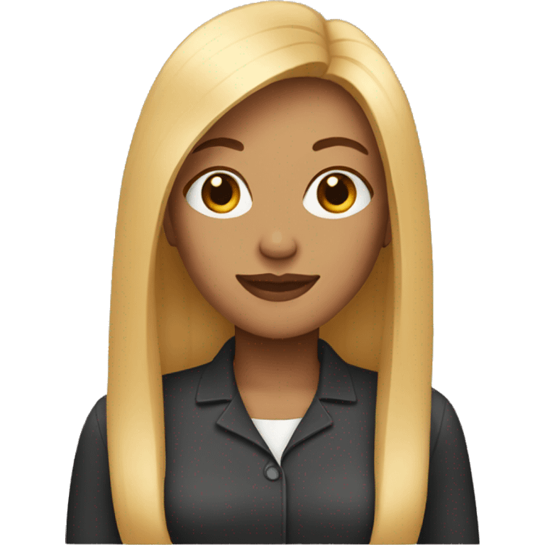 Woman with straight hair emoji