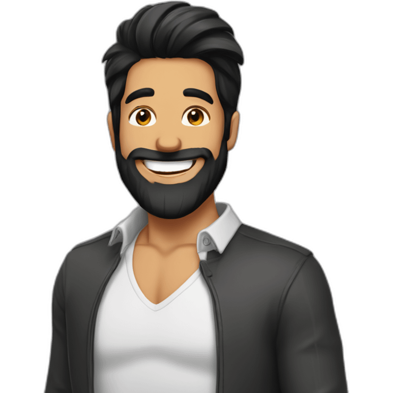 bearded-punjabi-combover-man-black-hair-laughing emoji