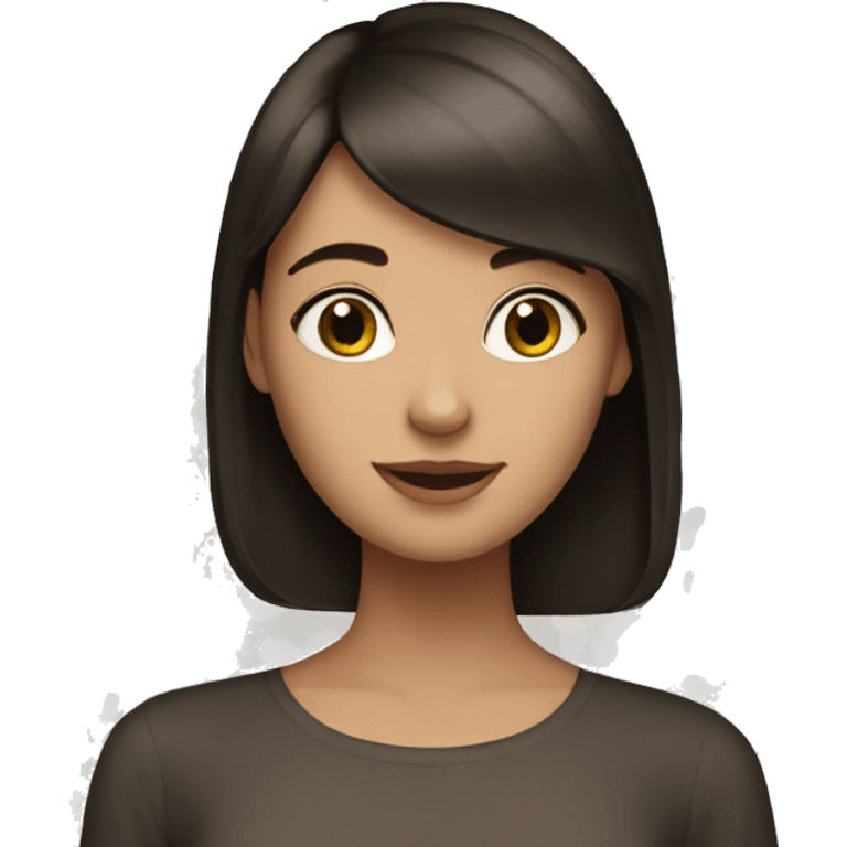 Brunette Girl with white Butterflys emoji