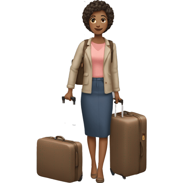 woman with luggage emoji