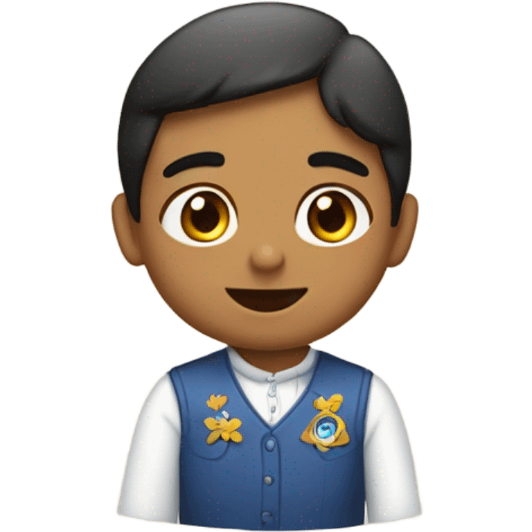 Una niña pequñay su papa emoji