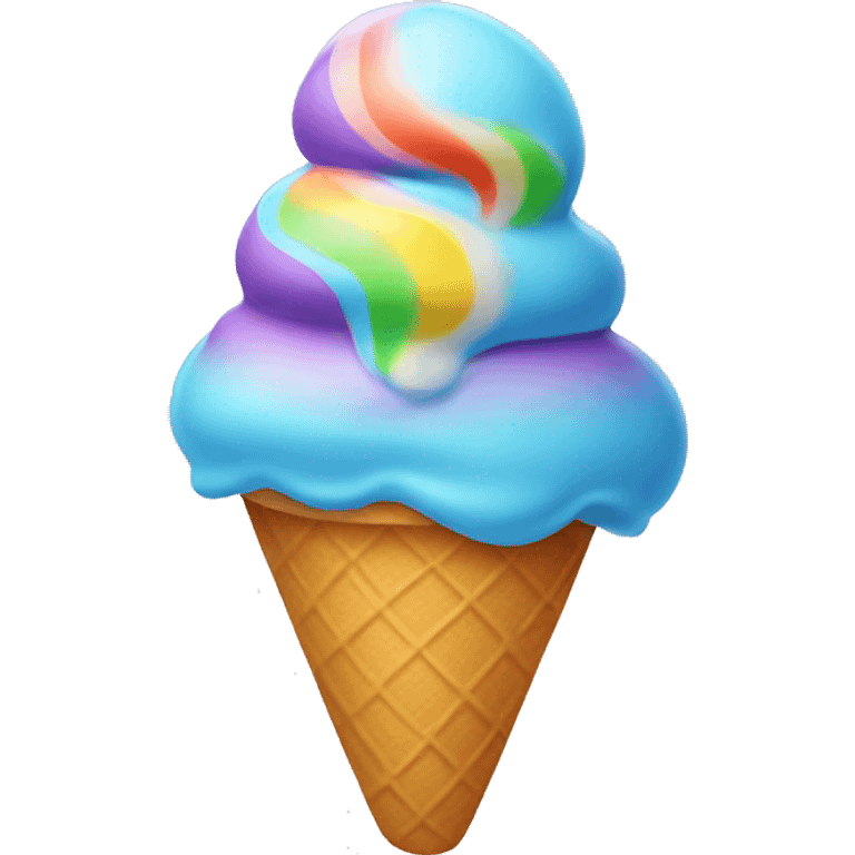 Rainbow ice cream  emoji