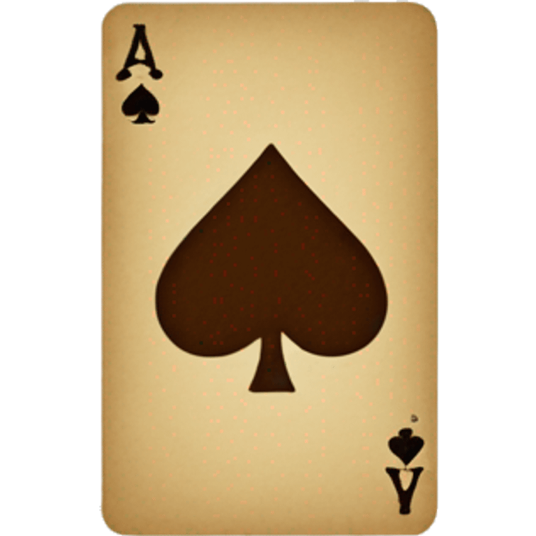 Beige and brown vintage deck of cards emoji