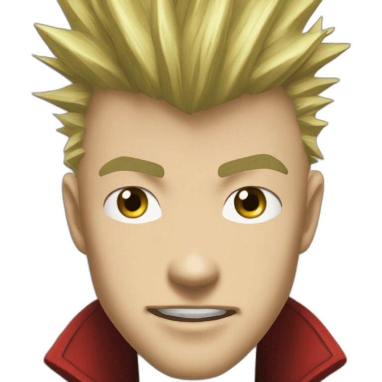 Vash the Stampede (TriGun ‘98) (Portrait, front facing, Apple iOS 17 style) emoji