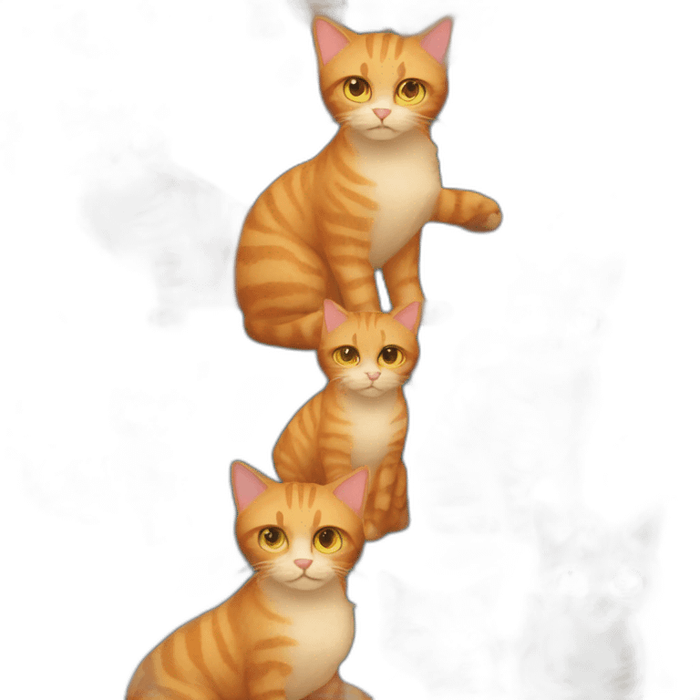 Ginger cat without tale emoji