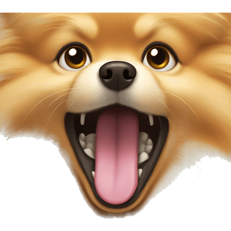 Light Pomeranian barks  emoji