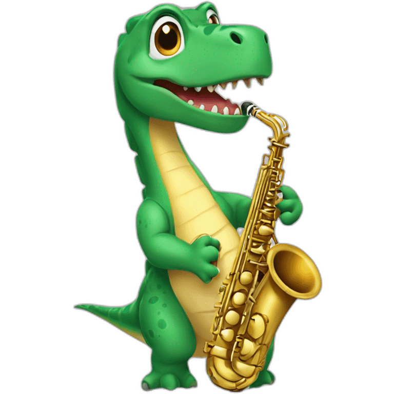 de un dinosaurio saxofon  emoji