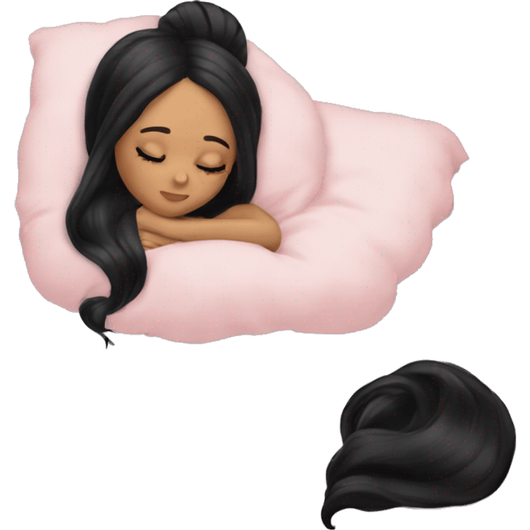 Ariana Grande sleeping with black hair  emoji