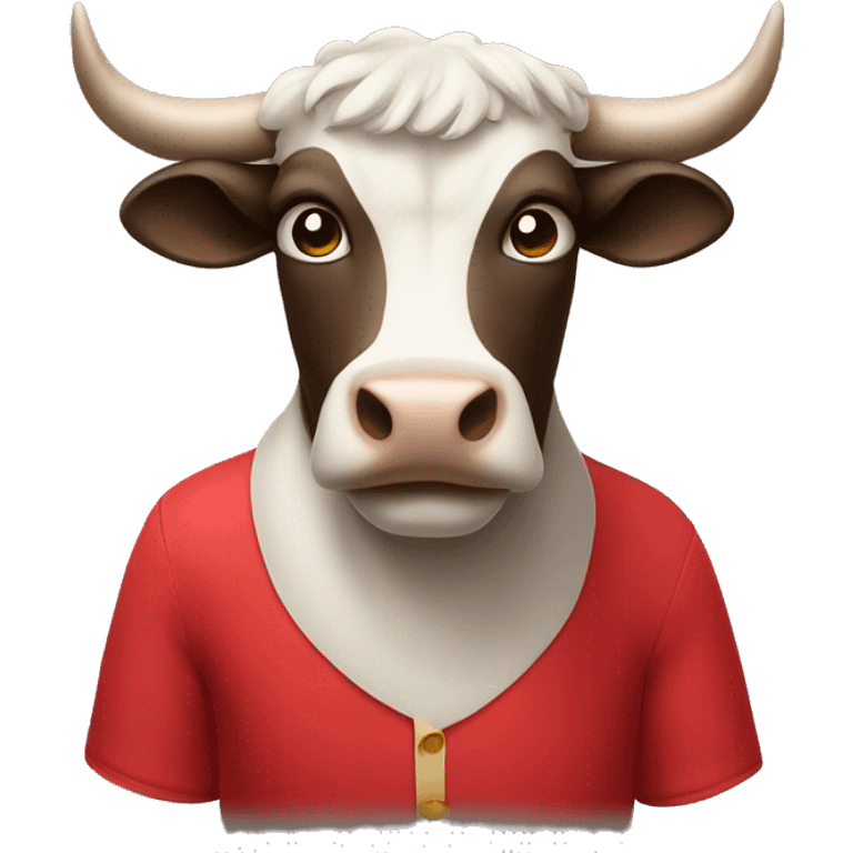 Bull with a red shirt emoji