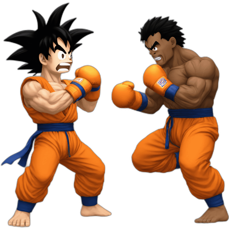 Goku fight with mike tyson emoji