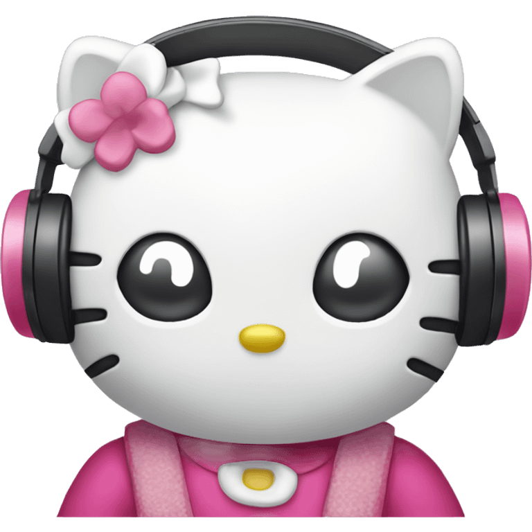 hello kitty with headphones emoji