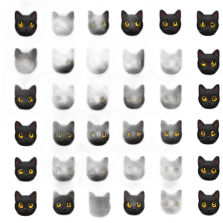 black cat idiot emoji