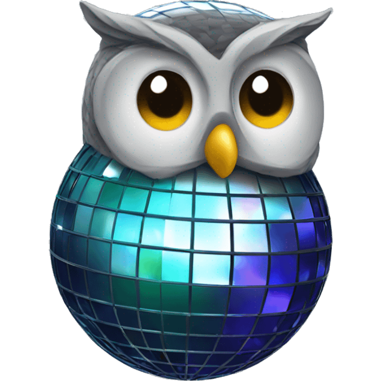 owl disco ball emoji