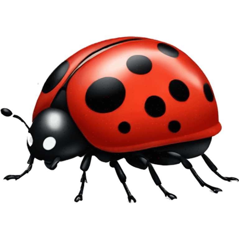 Ladybug wears a bright red mask with five black spots emoji