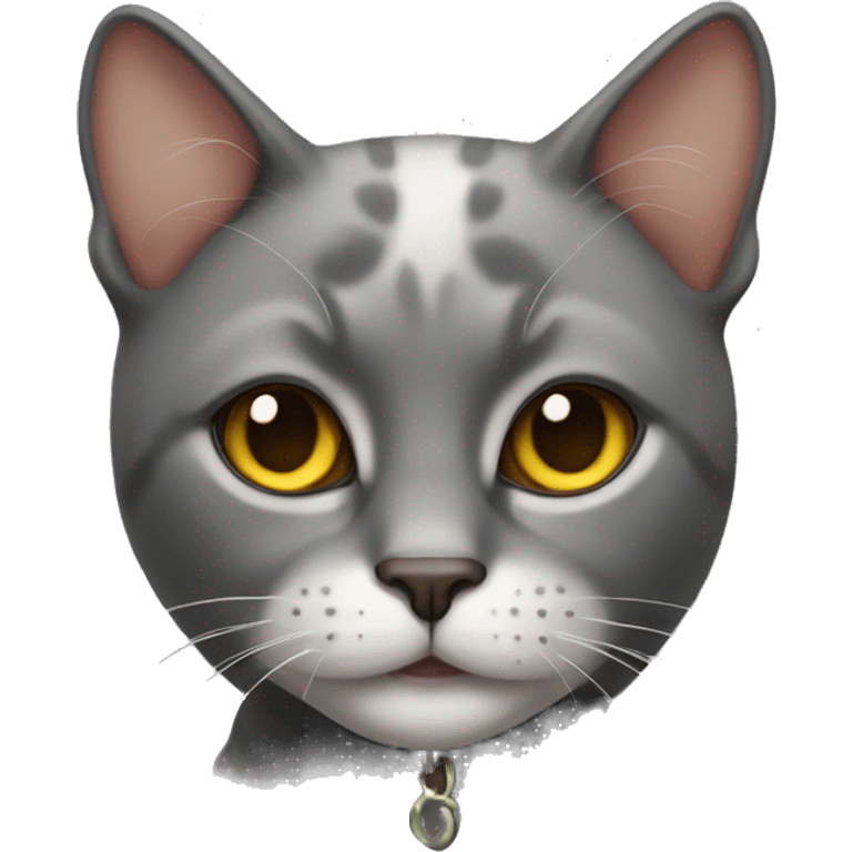 Cat with a septum piercing  emoji