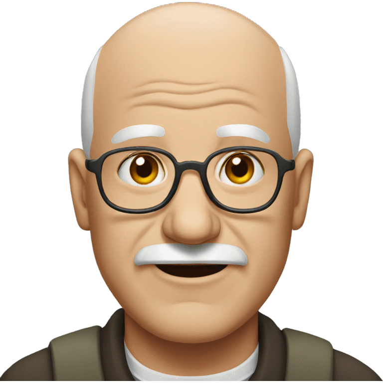 bald old man portrait emoji