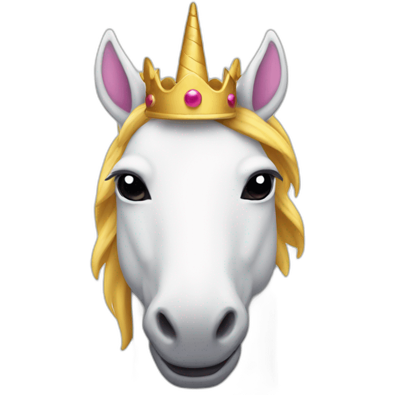 Unicorn with a crown emoji