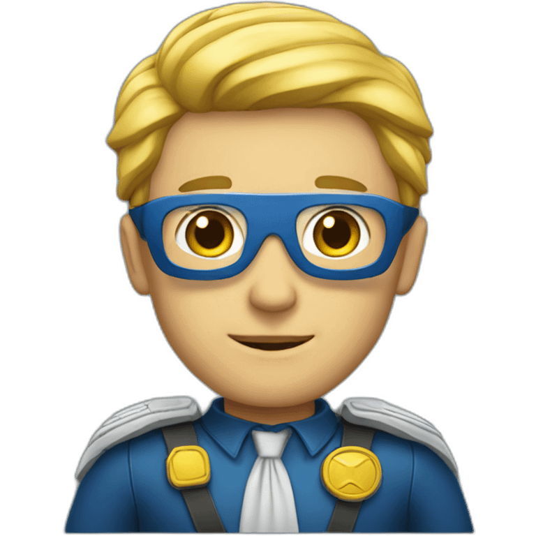 chief officer dressed as super hero emoji