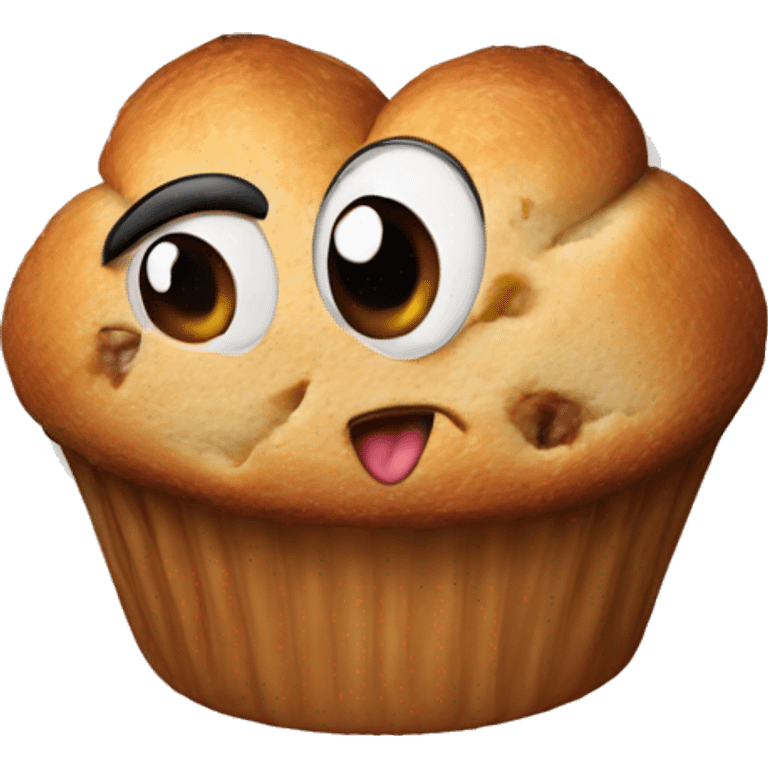 Muffin in the shape of a heart emoji