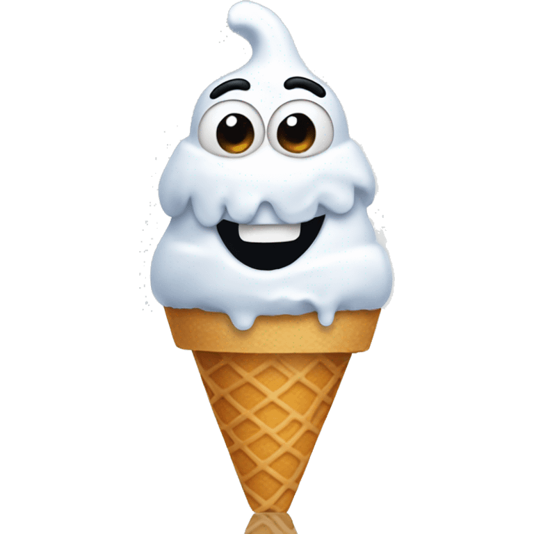 Olaf eating an icecream cone emoji