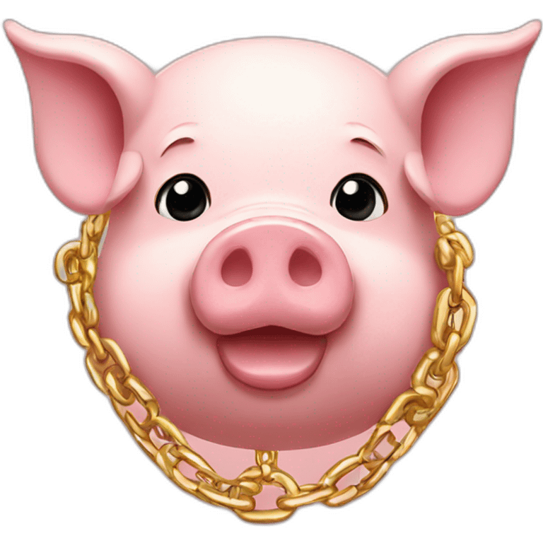 pig with gold chain emoji