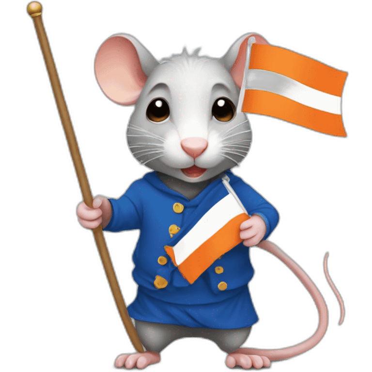 rat holding dutch flag emoji