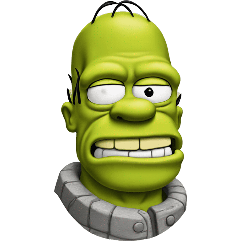 Homer Simpson as shrek  emoji