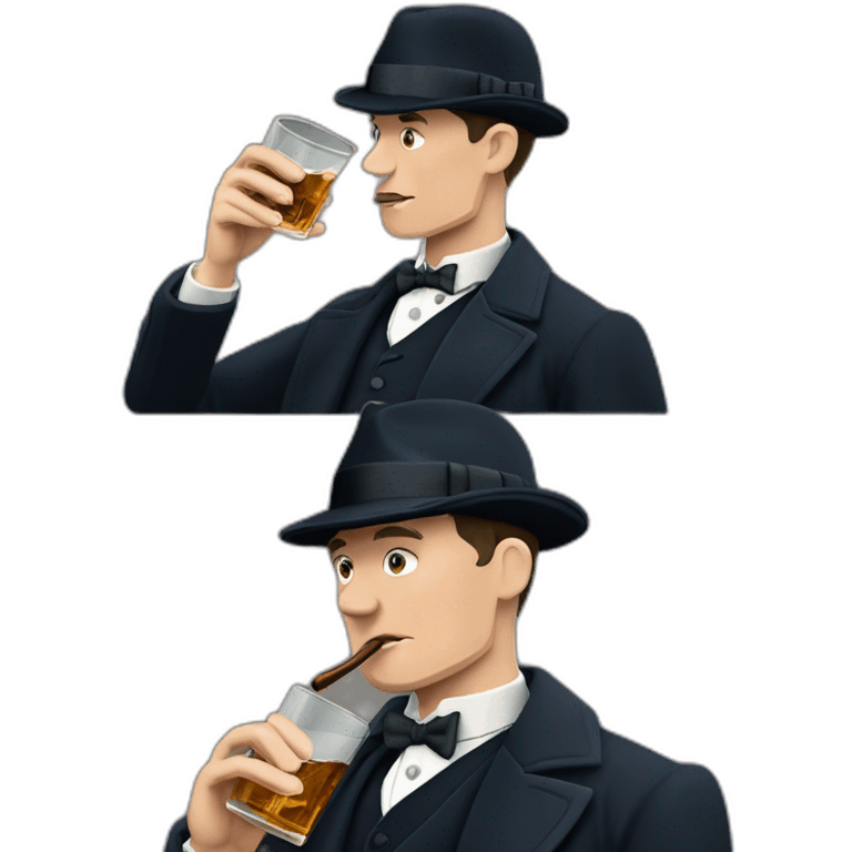 Tommy shelby peaky blinders drinking whisky emoji