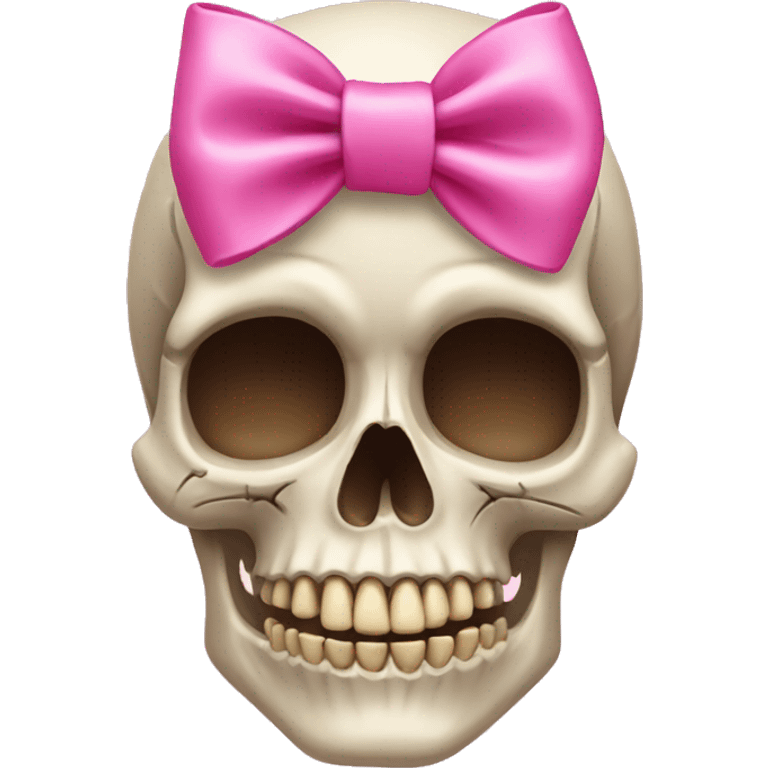 skull with pink bow emoji