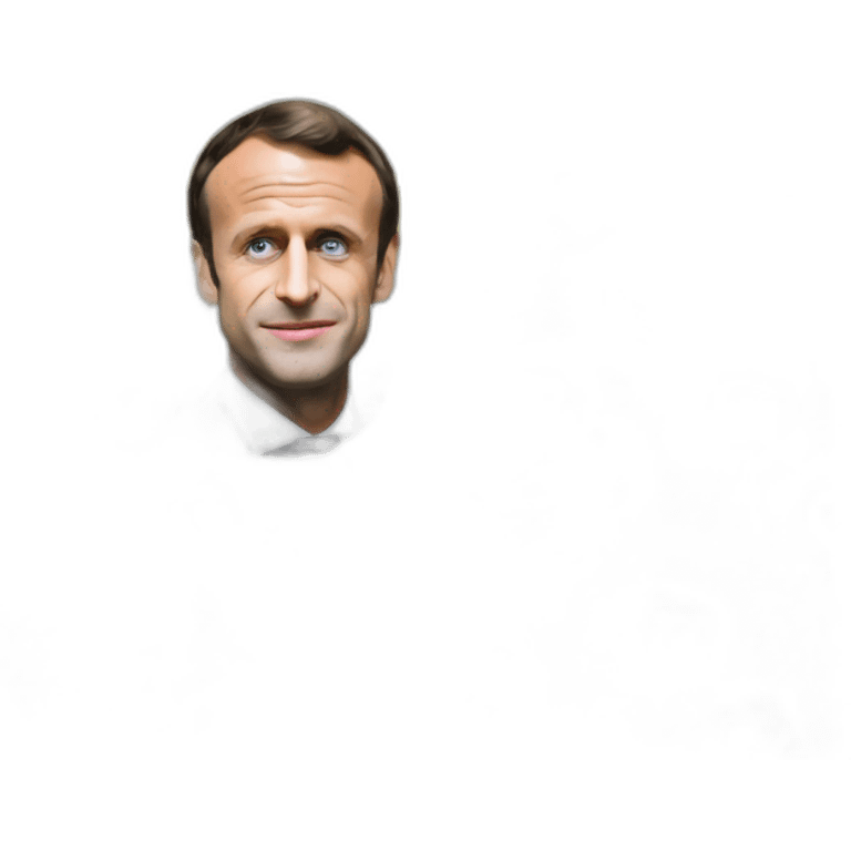 Emmanuel Macron qui va cueillir des fleurs emoji