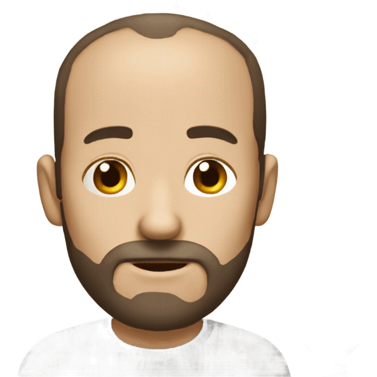 Receding hairline man with a beard  emoji