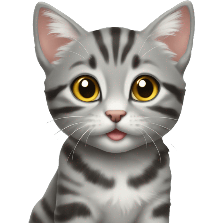 Grey tabby kitten emoji