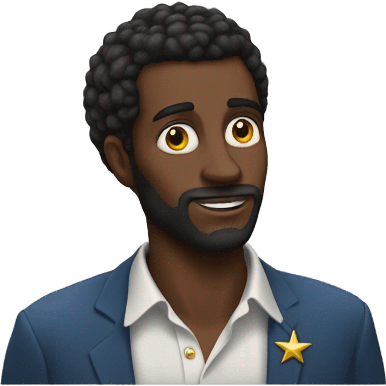 Negrito con Estrella en los ojos emoji