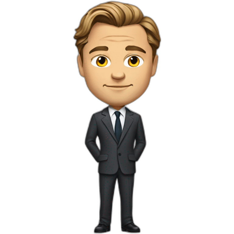 leonardo dicaprio cartoon wearing suit emoji