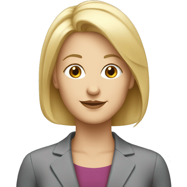 white lady, blonde, 50 y/o, school principal emoji