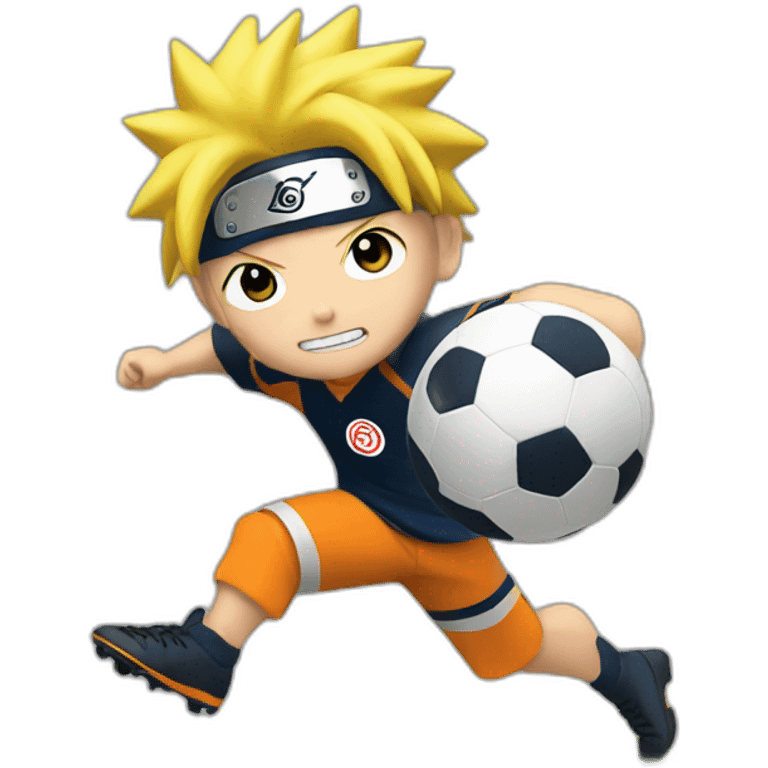 Naruto playing soccer  emoji