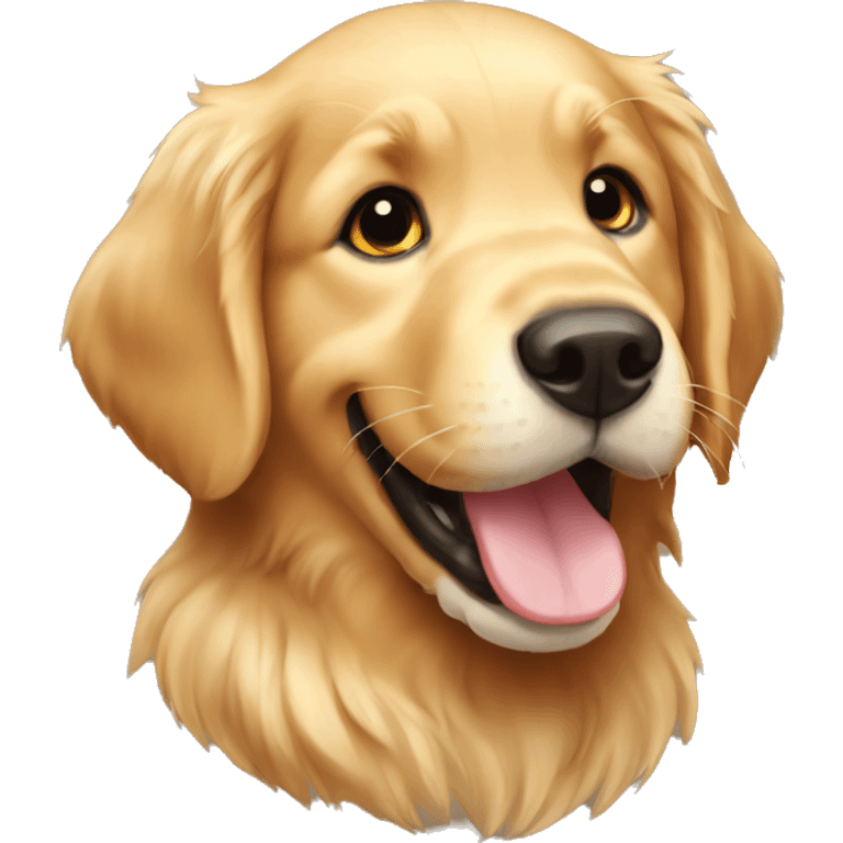 Golden retriever puppy happy  emoji