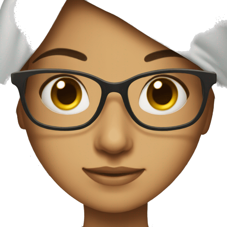 Arab girl with glasses emoji