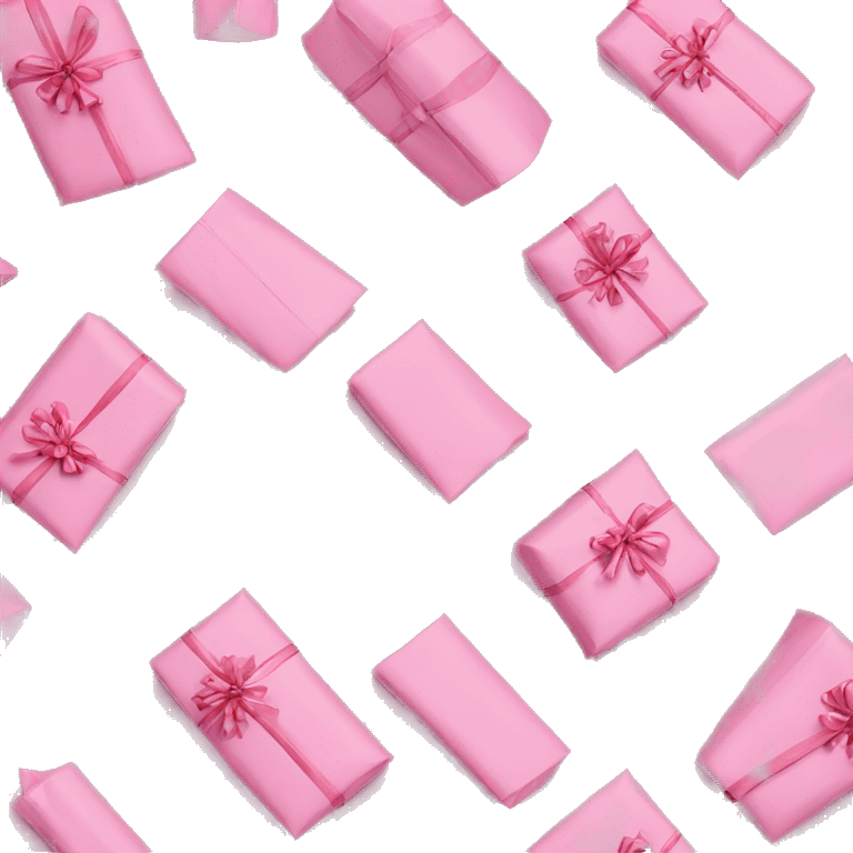 Pink Christmas wrapping paper emoji