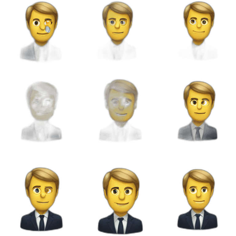 Macron qui réfléchis emoji